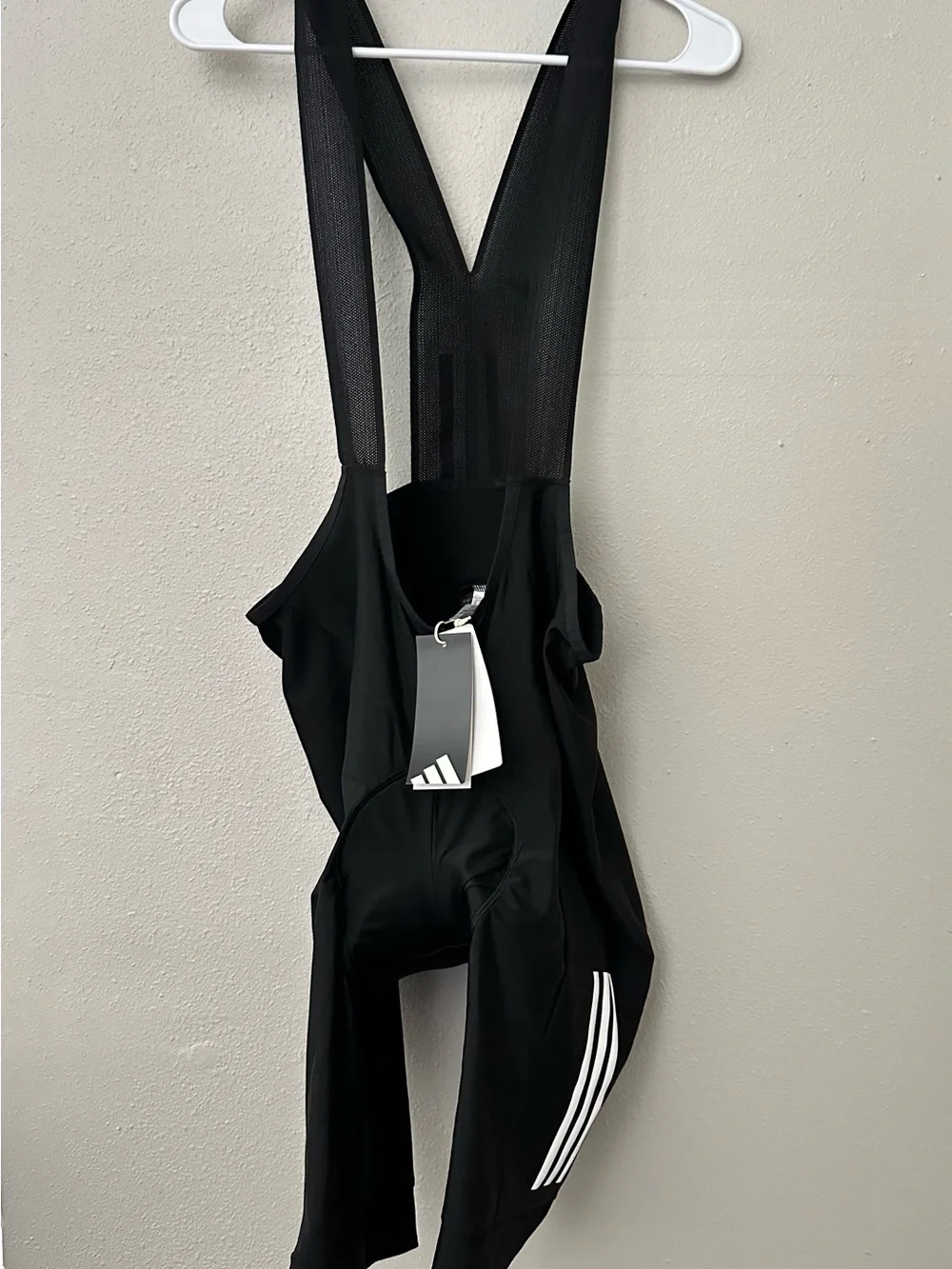 NWT $140 Adidas Essential 3 Stripes Padded Cycling BIB Shorts IP2676 Men's Sz XL